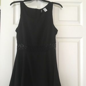 Black dress with see-through lace